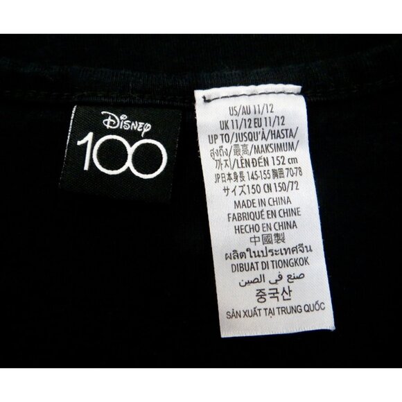Disney 100 Years of Wonder Spirit Jersey Tee Shirt Black Girls SZ 11-12 - Picture 5 of 7